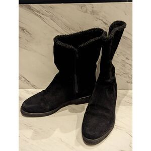 Canada North Women's 8.5 Black Waterproof Suede Faux Fur Lined Boots